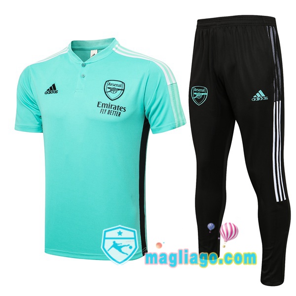 Magliago - Passione Maglie Thai Affidabili Basso Costo Online Shop | Arsenal + Polo Maglia Uomo + Pantaloni Verde 2021/2022
