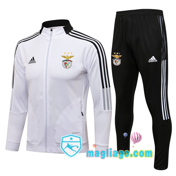 Magliago - Passione Maglie Thai Affidabili Basso Costo Online Shop | Giacca Da Allenamento S.L Benfica Bianco 2021/2022