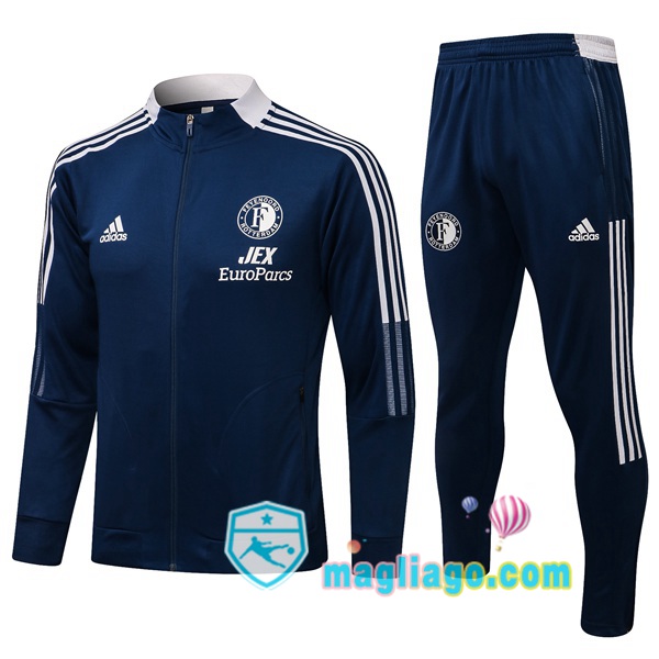 Magliago - Passione Maglie Thai Affidabili Basso Costo Online Shop | Giacca Da Allenamento Feyenoord Blu Royal 2021/2022