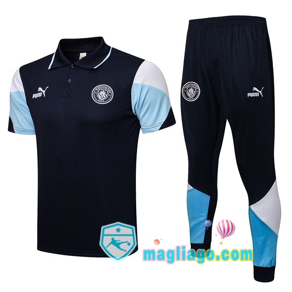 Magliago - Passione Maglie Thai Affidabili Basso Costo Online Shop | Manchester City + Polo Maglia Uomo + Pantaloni Blu Royal 2021/2022
