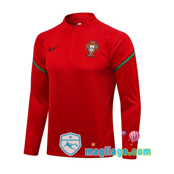 Magliago - Passione Maglie Thai Affidabili Basso Costo Online Shop | Felpe Allenamento Portogallo Rosso 2021/2022