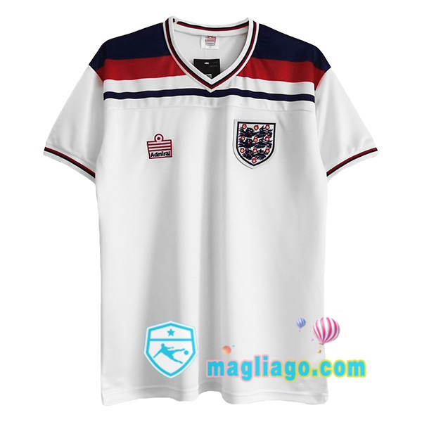 Magliago - Passione Maglie Thai Affidabili Basso Costo Online Shop | 1982 Inghilterra Retro Prima Maglia Storica Bianco