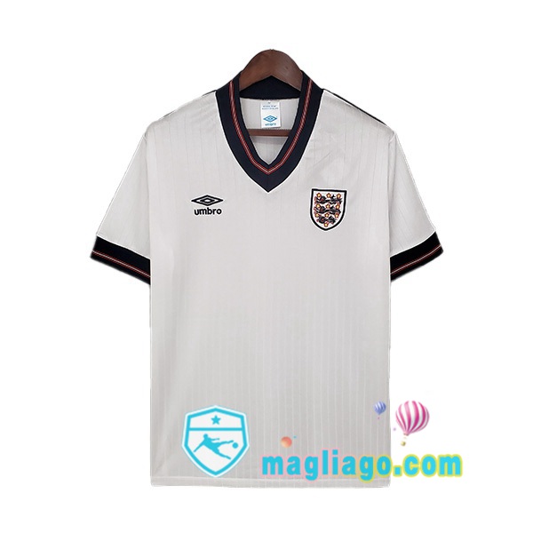 Magliago - Passione Maglie Thai Affidabili Basso Costo Online Shop | 1984-1987 Inghilterra Retro Prima Maglia Storica Bianco