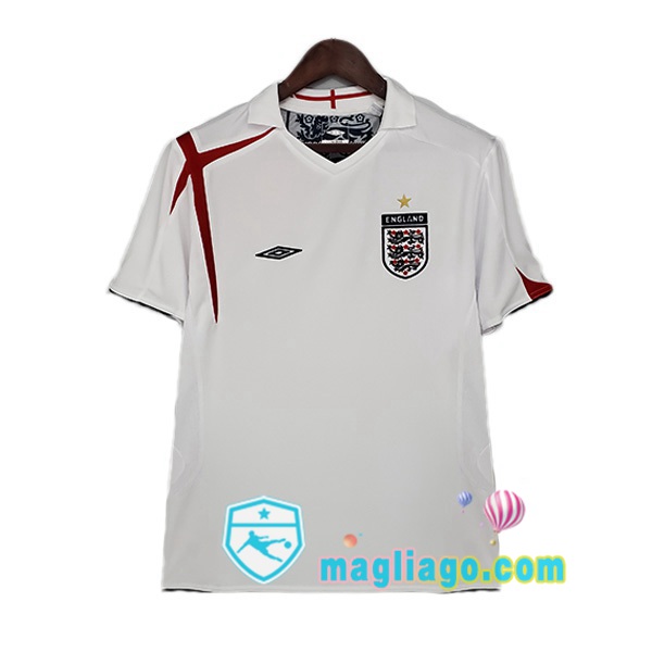 Magliago - Passione Maglie Thai Affidabili Basso Costo Online Shop | 2006 Inghilterra Retro Prima Maglia Storica Bianco