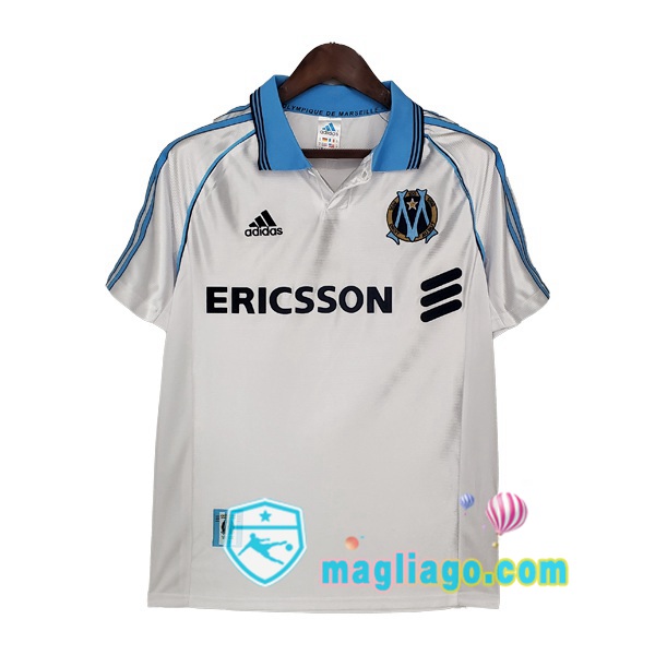 Magliago - Passione Maglie Thai Affidabili Basso Costo Online Shop | 1998-1999 Marsiglia OM Retro Prima Maglia Storica Bianco