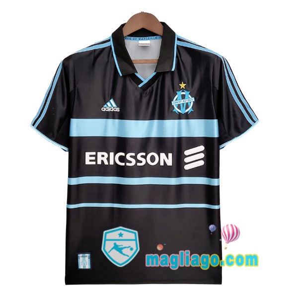 Magliago - Passione Maglie Thai Affidabili Basso Costo Online Shop | 1999-2000 Marsiglia OM Retro Terza Maglia Storica Nero