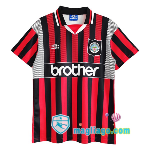Magliago - Passione Maglie Thai Affidabili Basso Costo Online Shop | 1994-1996 Manchester City Retro Seconda Maglia Storica Rosso