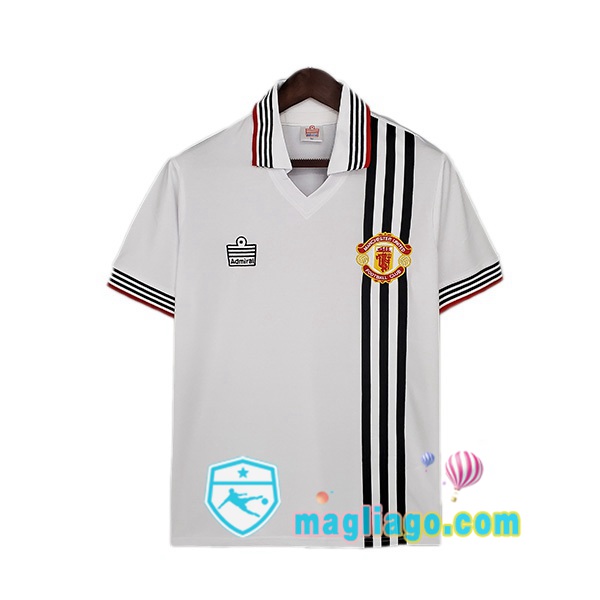 Magliago - Passione Maglie Thai Affidabili Basso Costo Online Shop | 1975-1980 Manchester United Retro Seconda Maglia Storica Bianco