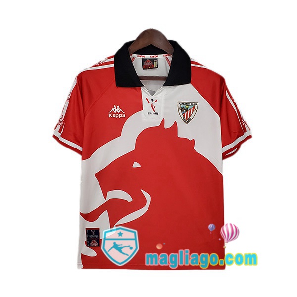 Magliago - Passione Maglie Thai Affidabili Basso Costo Online Shop | 1997-1998 Athletic Bilbao Retro Prima Maglia Storica Rosso