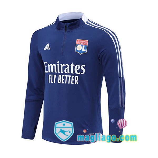 Magliago - Passione Maglie Thai Affidabili Basso Costo Online Shop | Felpe Allenamento Lyon OL Blu 2021/2022