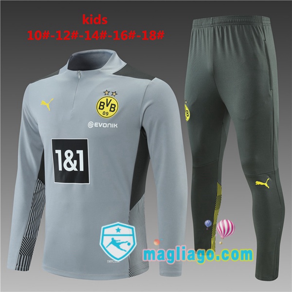 Magliago - Passione Maglie Thai Affidabili Basso Costo Online Shop | Tuta da Allenamento Dortmund BVB Bambino Grigio 2021/2022