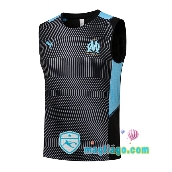 Magliago - Passione Maglie Thai Affidabili Basso Costo Online Shop | Gilet Calcio Marsiglia OM Nero Blu 2021/2022