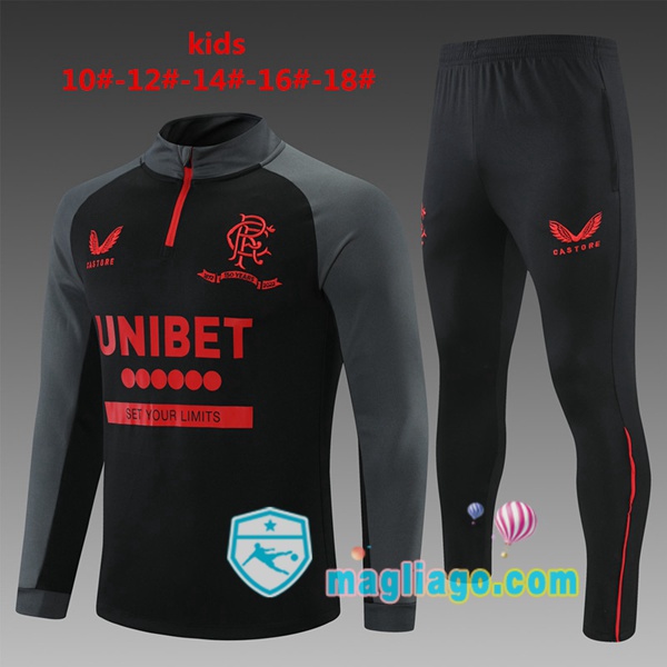 Magliago - Passione Maglie Thai Affidabili Basso Costo Online Shop | Tuta da Allenamento Rangers FC Bambino Nero 2021/2022