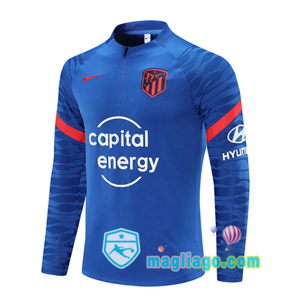 Magliago - Passione Maglie Thai Affidabili Basso Costo Online Shop | Felpe Allenamento Atletico Madrid Blu 2021/2022