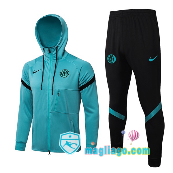 Magliago - Passione Maglie Thai Affidabili Basso Costo Online Shop | Giacca Con Cappuccio Inter Milan Blu 2021/2022