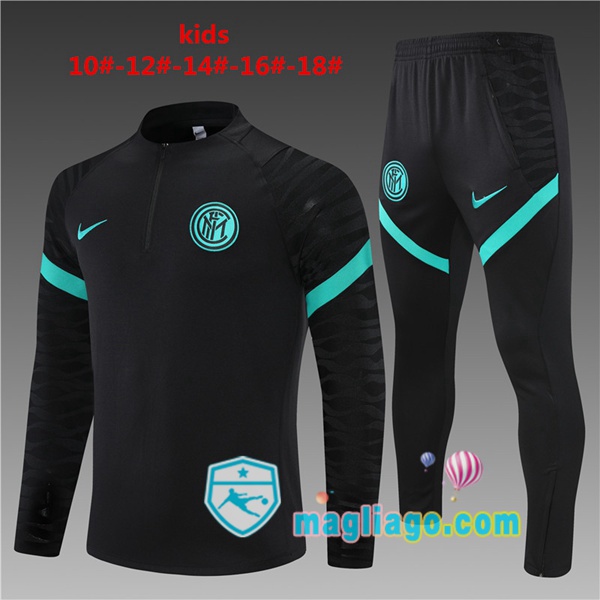 Magliago - Passione Maglie Thai Affidabili Basso Costo Online Shop | Tuta da Allenamento Inter Milan Bambino Nero 2021/2022