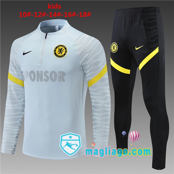 Magliago - Passione Maglie Thai Affidabili Basso Costo Online Shop | Tuta da Allenamento FC Chelsea Bambino Grigio 2021/2022