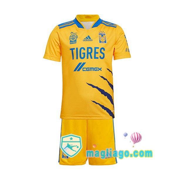 Magliago - Passione Maglie Thai Affidabili Basso Costo Online Shop | Maglia Tigres UANL Bambino Uomo Prima Giallo 2021/2022