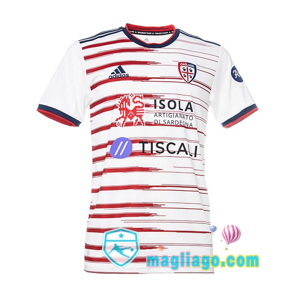 Magliago - Passione Maglie Thai Affidabili Basso Costo Online Shop | Maglia Cagliari Calcio Uomo Seconda Bianco 2021/2022