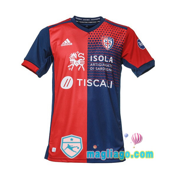 Magliago - Passione Maglie Thai Affidabili Basso Costo Online Shop | Maglia Cagliari Calcio Uomo Prima Rosso Blu 2021/2022