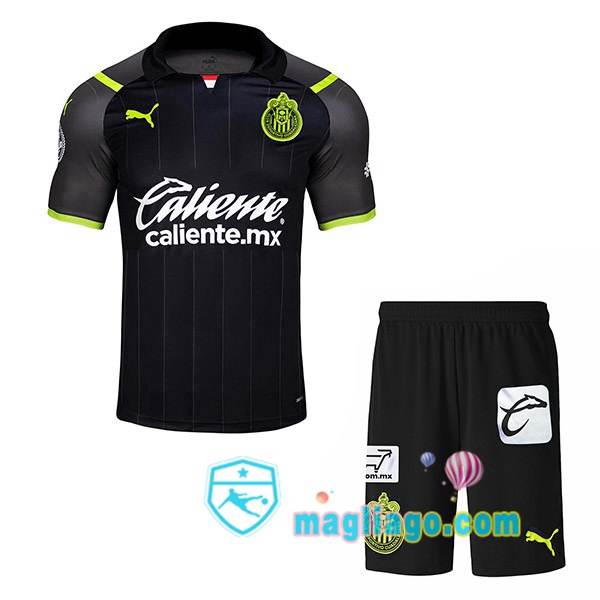 Magliago - Passione Maglie Thai Affidabili Basso Costo Online Shop | Maglia CD Guadalajara Bambino Uomo Seconda Nero 2021/2022