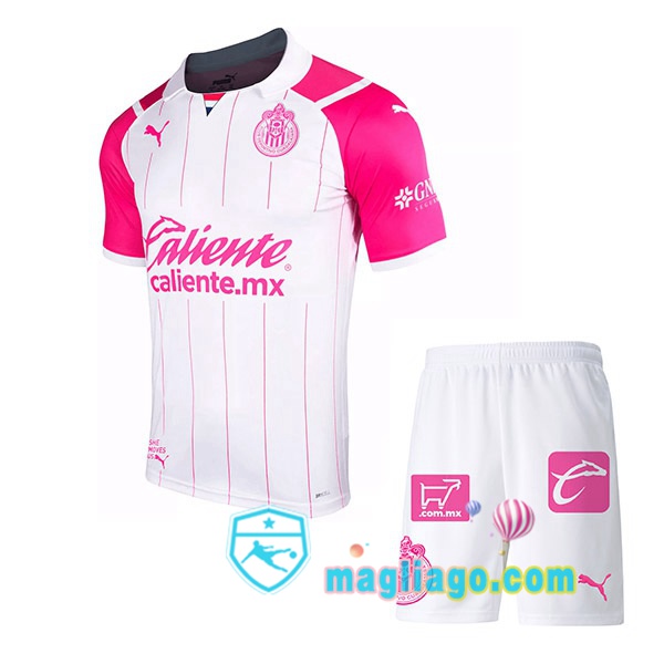 Magliago - Passione Maglie Thai Affidabili Basso Costo Online Shop | Maglia CD Guadalajara Bambino Uomo Special Edition Rosa Bianco 2021/2022
