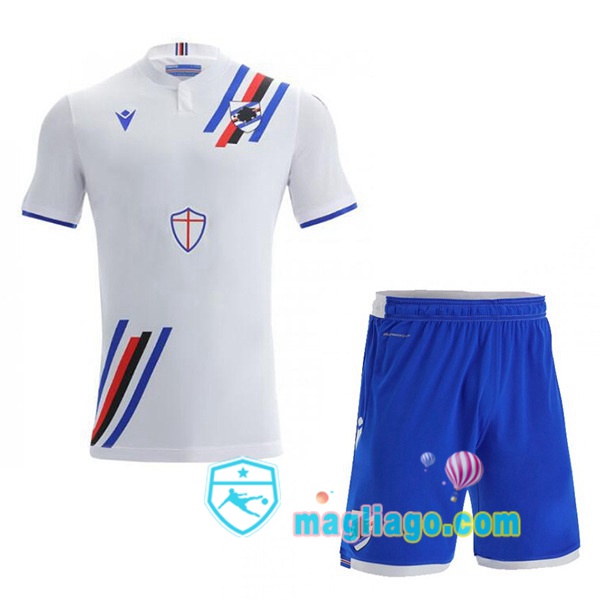 Magliago - Passione Maglie Thai Affidabili Basso Costo Online Shop | Maglia UC Sampdoria Bambino Uomo Seconda Bianco 2021/2022