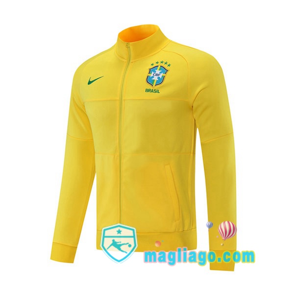 Magliago - Passione Maglie Thai Affidabili Basso Costo Online Shop | Giacca Calcio Brasile Giallo 2021/2022