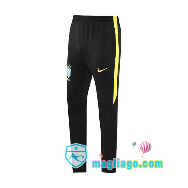 Magliago - Passione Maglie Thai Affidabili Basso Costo Online Shop | Pantaloni Da Allenamento Brasile Nero Giallo 2021/2022
