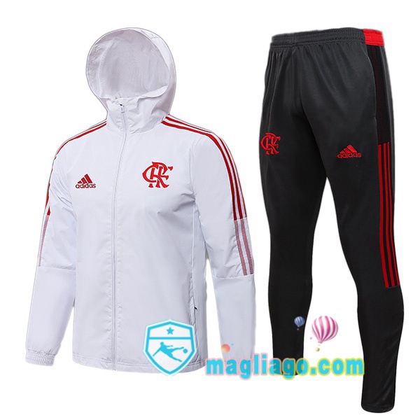 Magliago - Passione Maglie Thai Affidabili Basso Costo Online Shop | Giacca Con Cappuccio Flamengo Bianco 2021/2022
