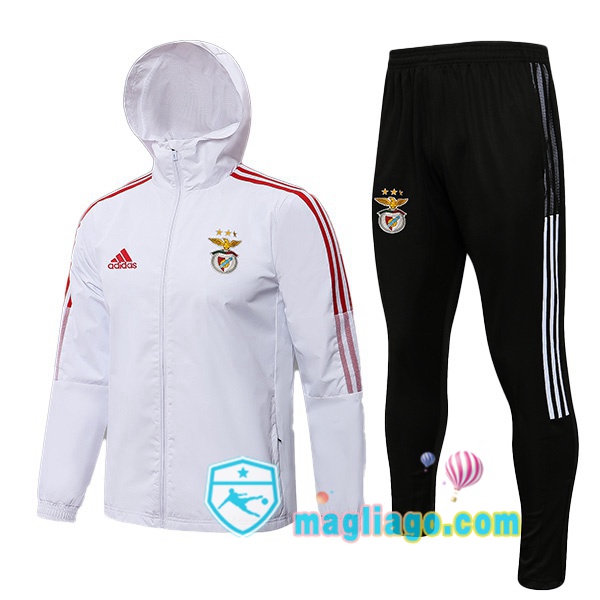 Magliago - Passione Maglie Thai Affidabili Basso Costo Online Shop | Giacca Con Cappuccio S.L Benfica Bianco 2021/2022