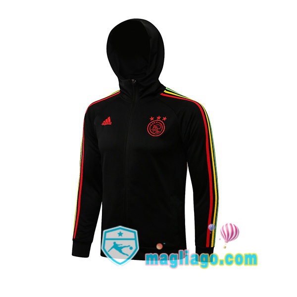 Magliago - Passione Maglie Thai Affidabili Basso Costo Online Shop | Giacca Con Cappuccio AFC Ajax Nero 2021/2022