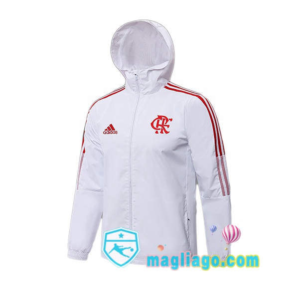 Magliago - Passione Maglie Thai Affidabili Basso Costo Online Shop | Giacca Con Cappuccio Flamengo Bianco 2021/2022