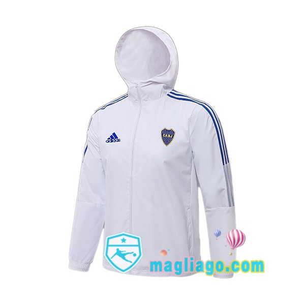 Magliago - Passione Maglie Thai Affidabili Basso Costo Online Shop | Giacca Con Cappuccio Boca Juniors Bianco 2021/2022