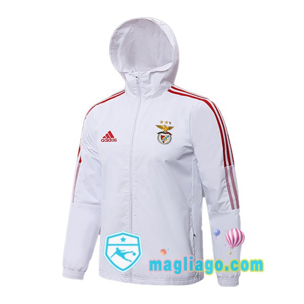 Magliago - Passione Maglie Thai Affidabili Basso Costo Online Shop | Giacca Con Cappuccio S.L Benfica Bianco 2021/2022