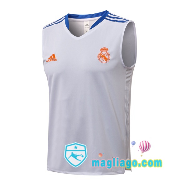 Magliago - Passione Maglie Thai Affidabili Basso Costo Online Shop | Gilet da Calcio Real Madrid Bianco 2021/2022