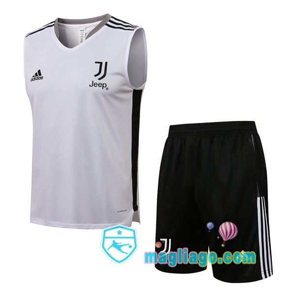 Magliago - Passione Maglie Thai Affidabili Basso Costo Online Shop | Gilet da Calcio Juventus + Shorts Bianco 2021/2022