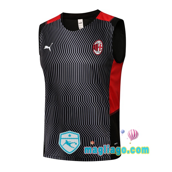 Magliago - Passione Maglie Thai Affidabili Basso Costo Online Shop | Gilet da Calcio AC Milan Nero 2021/2022