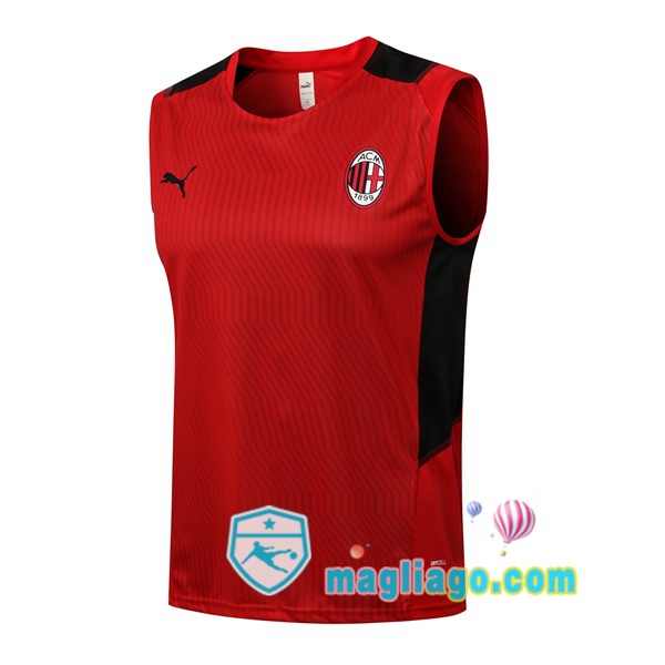 Magliago - Passione Maglie Thai Affidabili Basso Costo Online Shop | Gilet da Calcio AC Milan Rosso 2021/2022