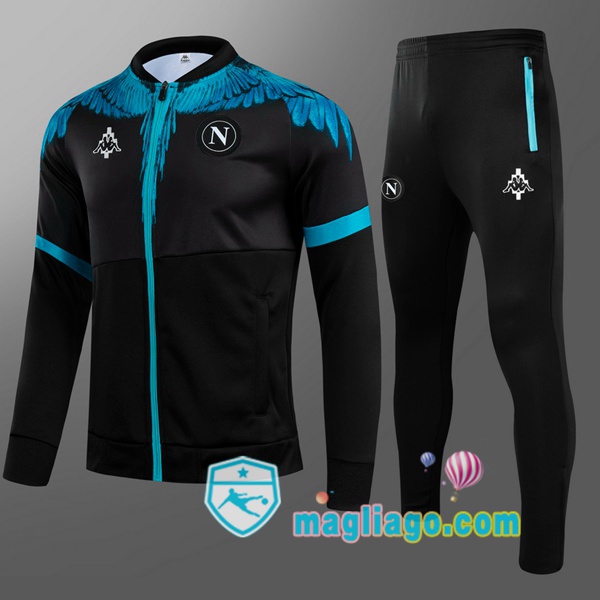 Magliago - Passione Maglie Thai Affidabili Basso Costo Online Shop | Giacca Da Allenamento SSC Napoli Bambino Nero Blu 2021/2022