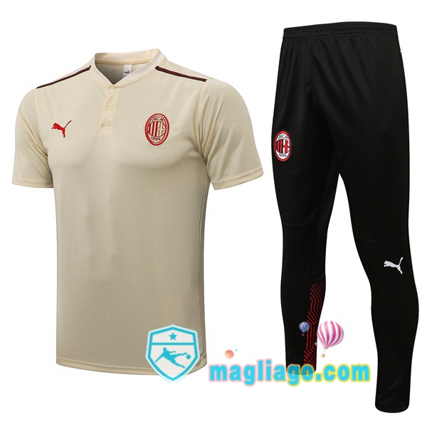 Magliago - Passione Maglie Thai Affidabili Basso Costo Online Shop | AC Milan Polo Maglia Uomo + Pantaloni Giallo 2021/2022