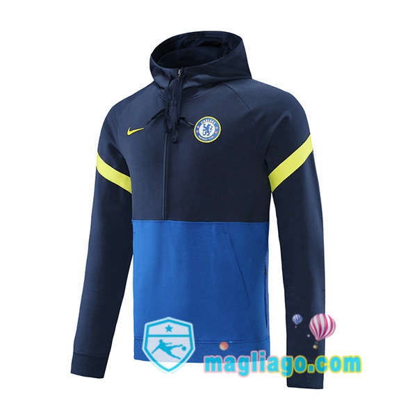 Magliago - Passione Maglie Thai Affidabili Basso Costo Online Shop | Felpa Con Cappuccio FC Chelsea Blu Royal 2021/2022
