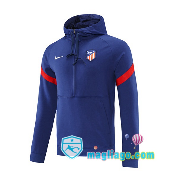 Magliago - Passione Maglie Thai Affidabili Basso Costo Online Shop | Felpa Con Cappuccio Atletico Madrid Blu 2021/2022