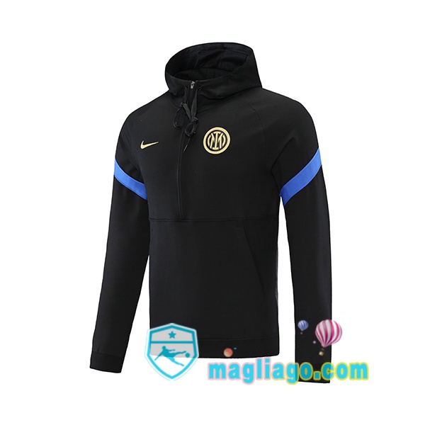 Magliago - Passione Maglie Thai Affidabili Basso Costo Online Shop | Felpa Con Cappuccio Inter Milan Nero 2021/2022