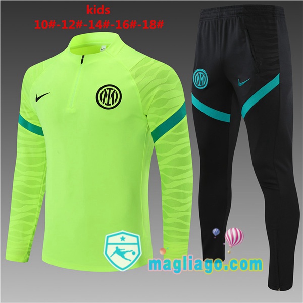 Magliago - Passione Maglie Thai Affidabili Basso Costo Online Shop | Tuta da Allenamento Inter Milan Bambino Verde 2021/2022