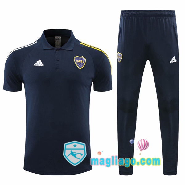Magliago - Passione Maglie Thai Affidabili Basso Costo Online Shop | Boca Juniors Polo Maglia Uomo + Pantaloni Blu Royal 2020/2021