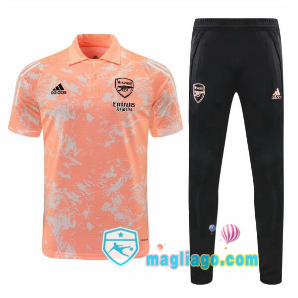 Magliago - Passione Maglie Thai Affidabili Basso Costo Online Shop | Arsenal Polo Maglia Uomo + Pantaloni Arancione 2020/2021