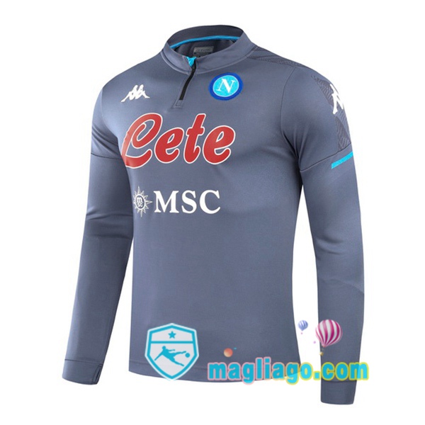 Magliago - Passione Maglie Thai Affidabili Basso Costo Online Shop | Felpe Allenamento SSC Napoli Grigio 2020/2021