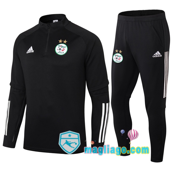 Magliago - Passione Maglie Thai Affidabili Basso Costo Online Shop | Tuta da Allenamento Algeria Nero 2020/2021