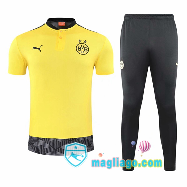 Magliago - Passione Maglie Thai Affidabili Basso Costo Online Shop | Dortmund BVB Polo Maglia Uomo + Pantaloni Giallo 2020/2021